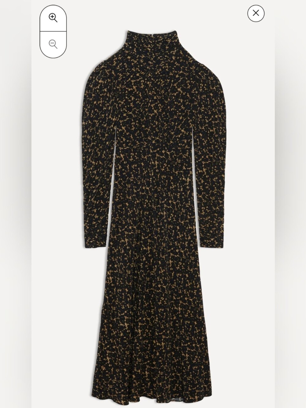 Ba&Sh Emilie Funnel Neck Midi Dress Size Medium